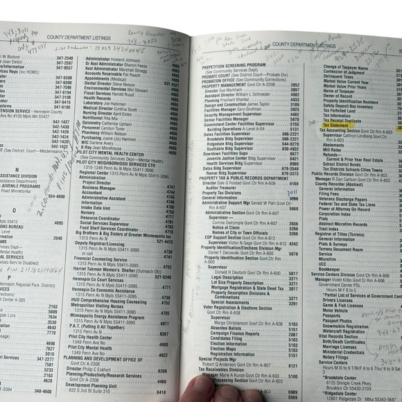 1990 Telephone Book Hennepin County & City of Minneapolis - Picture 4 of 5